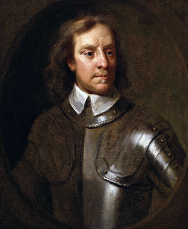 Obraz przedstawia popiersie Oliwera Cromwella