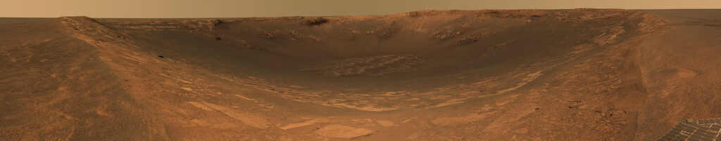 Panorama krateru Endurance wykonana przez łazik Opportunity