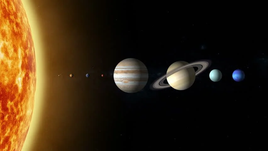 Porównanie wielkości pierwszych sześciu od Słońca planet z naszego układu