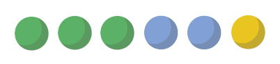 Grafika przedstawiająca trzy kule zielone, dwie niebieskie i jedną żółtą